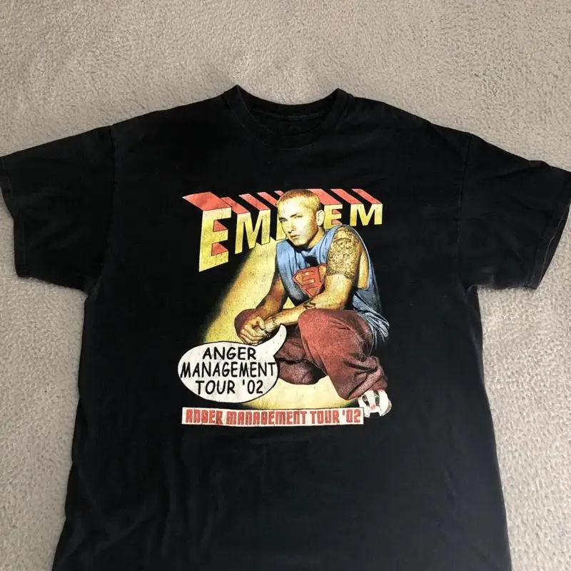 

Vintage Eminem T Shirt Mens XL Anger Management Tour 2002 Rap Black