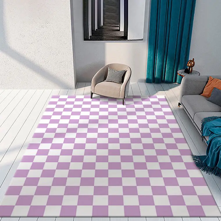 Color Checkerboard Plaid Carpets for Living Room Decoration Large Rugs for Bedroom Decor Carpet Washable Rug Floor Mats for Home