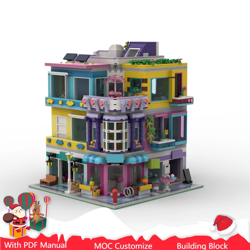 

Популярный 2566 шт. MOC, вид на город, модульный строительный блок, обучающая сборка «сделай сам», детская игрушка, подарки на Рождество и день рождения