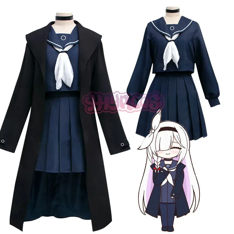 

DY2025Anime Blue Archive Purana Косплей Костюм Проект MX Arona Jk Матросская Юбка Длинный Тренч Хэллоуин Вечеринка Наряд для Женщин