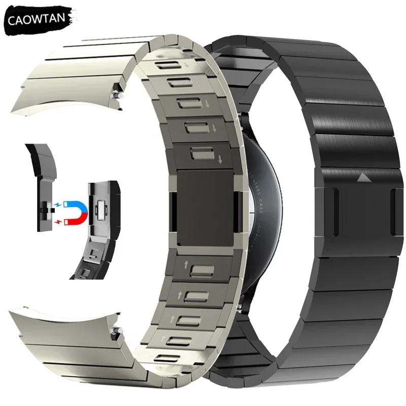 Stainless Steel Strap for Samsung Galaxy Watch 7 4 5 6 40mm 44mm Classic 47 43mm No Gaps Band Magnetic Buckle 5Pro 45mm Bracelet