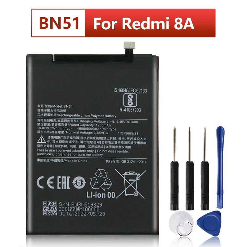 BN51 Replacement Phone Battery For Xiaomi Redmi 8 Redmi 8A Redmi8 Phone Batteries 5000mAh