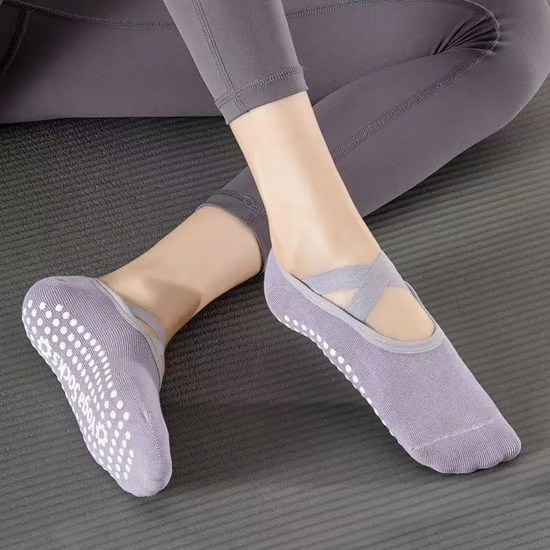 Yoga Socks Women High Quality Pilates Socks Anti-Slip Breathable Bandage Yoga Socks Ankle Ladies Ballet Dance Sports Socks