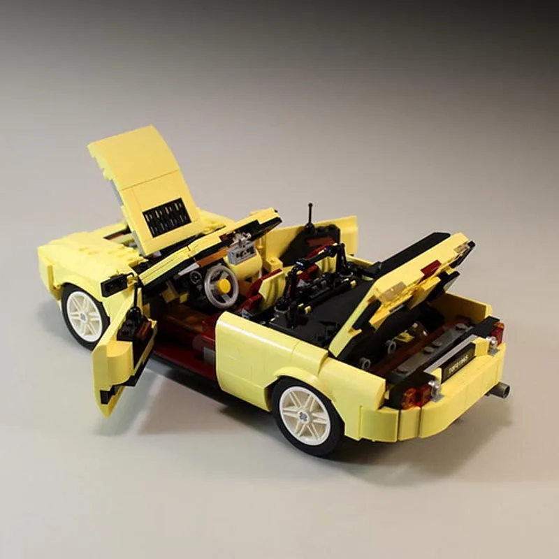 New MOC (2in1) AC Cobra and Miata MX5 Fit 10271 City Model Buiding Kit Creators Block Bricks Toys For Kids Birthday Gifts Boys