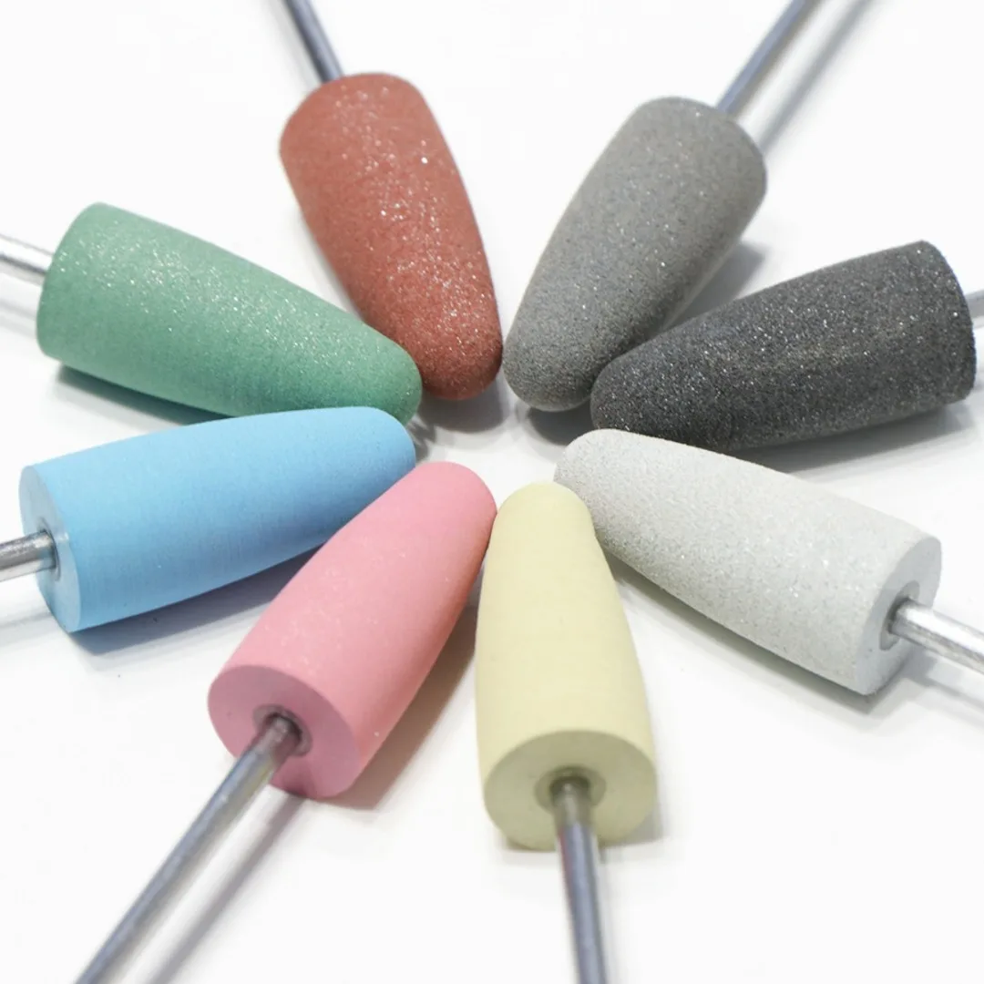 

10pcs Silicone Dental Polishing Heads Tooth Drill Bits for Dental Grinders Smoothing Tooth Surfaces Dentist Tools Nail Polishing