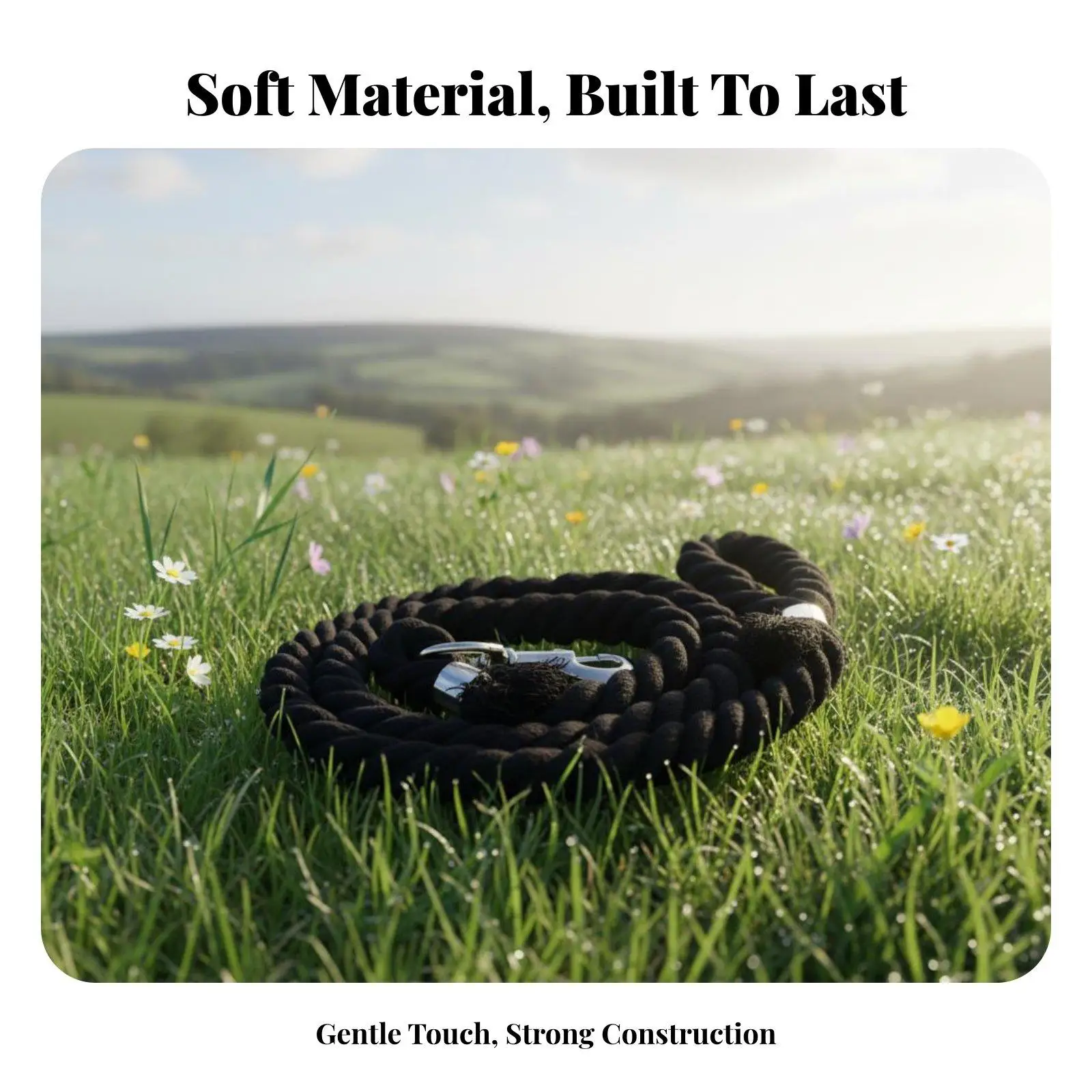 Braided Cotton Horse Rope Lead Non Slip Comfortable Grip with Swivel Snap for Cattle Goat Livestock Control Equipment