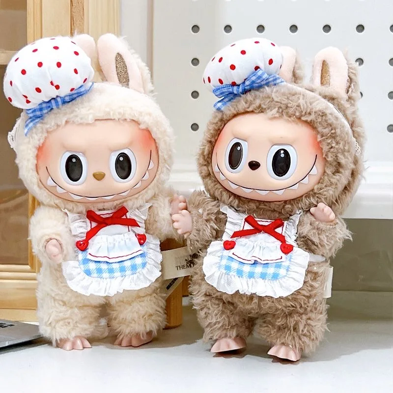 

17cm Labubu Accessories Cute Chef set Plush Doll'S Clothes Idol Dolls Sitting Party Clothing For Korea Kpop Exo