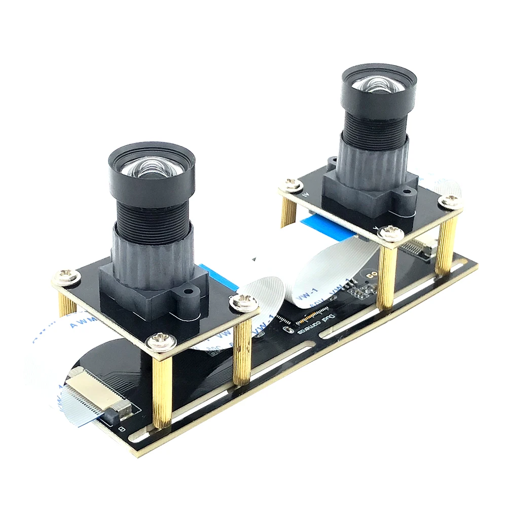 Non Distortion 5MP Flexible Synchronization Stereo Webcam 1080P 30FPS Dual Lens USB Camera Module for 3DVideo VR Virtual Reality