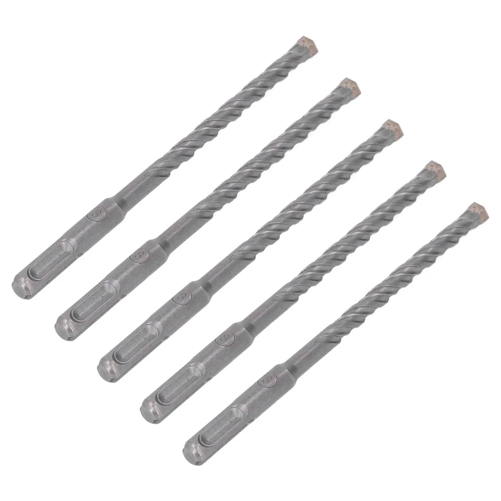 5pcs Carbide Tip Rotary Hammer Drill Bits Self Centering 2 Flute Design Concrete Drill Bits 5/32 Inch Diameter 160mm Length
