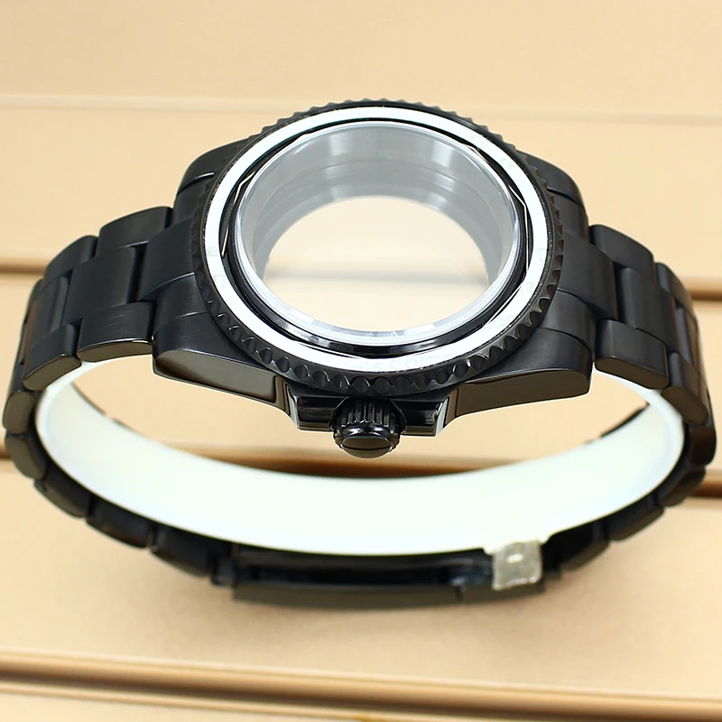 20ATM Dive 40mm Watch Case For NH34 NH35 NH36 NH38 ETA2824 Miyota8215 Movement Steel Bracelet Sapphire 120 Clicks Sliding Buckle