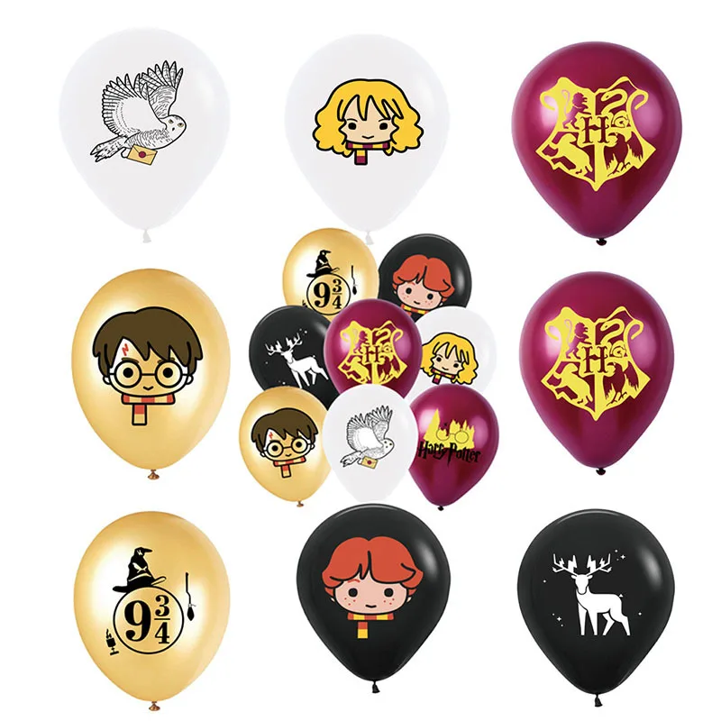 KAYOU-vajilla desechable de dibujos animados de Harry Potter, suministros para fiestas de cumpleaños, globos, platos, Pancarta, suministros para