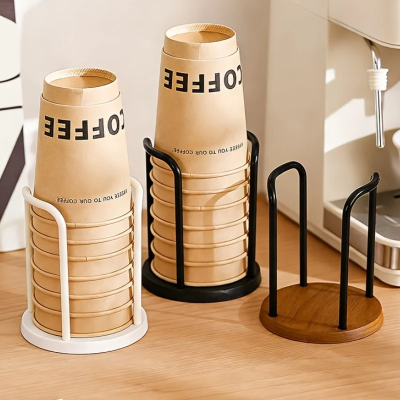 Disposable Cup Holder Multi-function Coffee Cup Organizer Desktop Teacup Storage Rack Table Decor Stand for Home Countertop Use