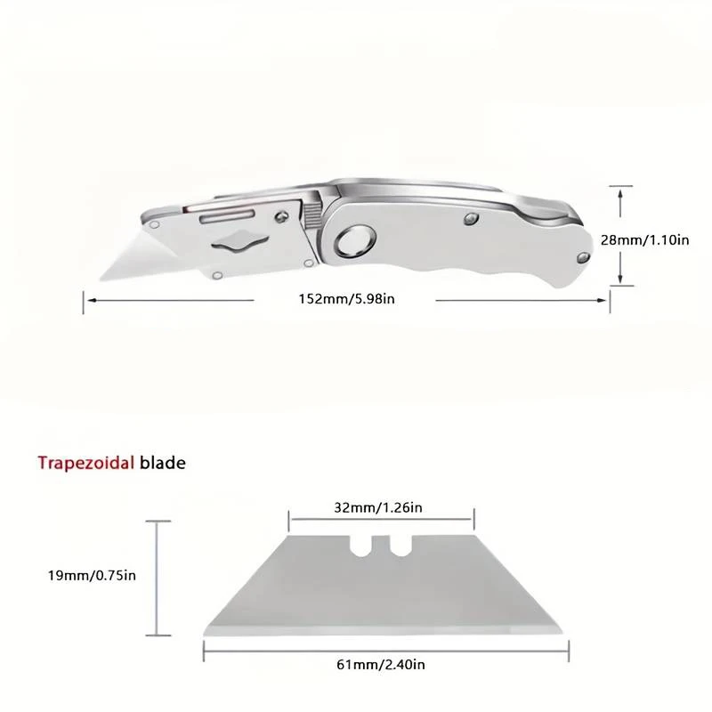 Utility Knife Heavy Duty Box Cutter All Steel Thickened Folding Electrical Knife Cable Stripping Knife Pocket Knives