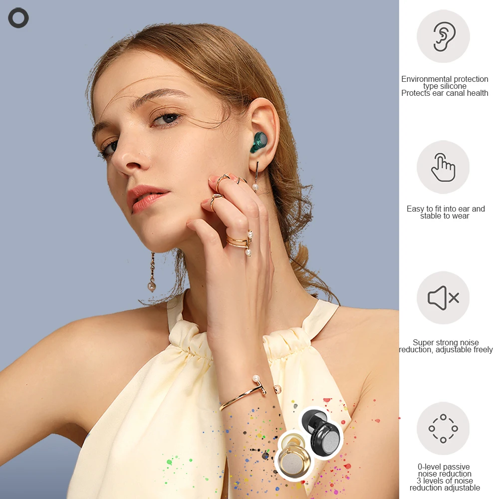 XYMThree adjustable levels Earplugs Concert High Fidelity Earplugs for Noise Cancelling, Concert Festivals, Drummers, DJS