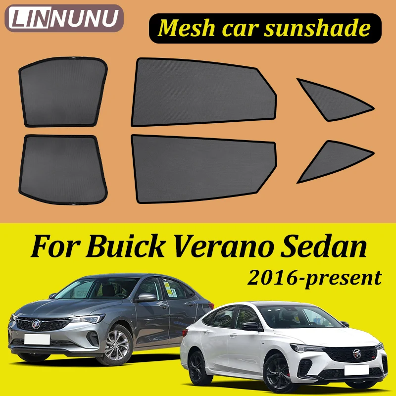 

LINNUNU For Buick Verano Sedan Car sunshade Curtain Side Window Magnetic Mesh Summer Sun Shade UV Protection accessories 2024 16