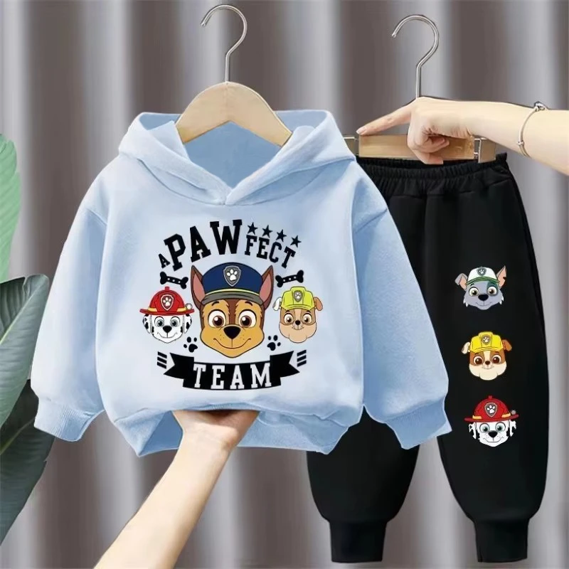 PAW Patrol Autumn Children's Clothing Sets Boys Long Sleeved Pullover and Long Pant Two Piece Suit Kids Thin Sweatpant Sets