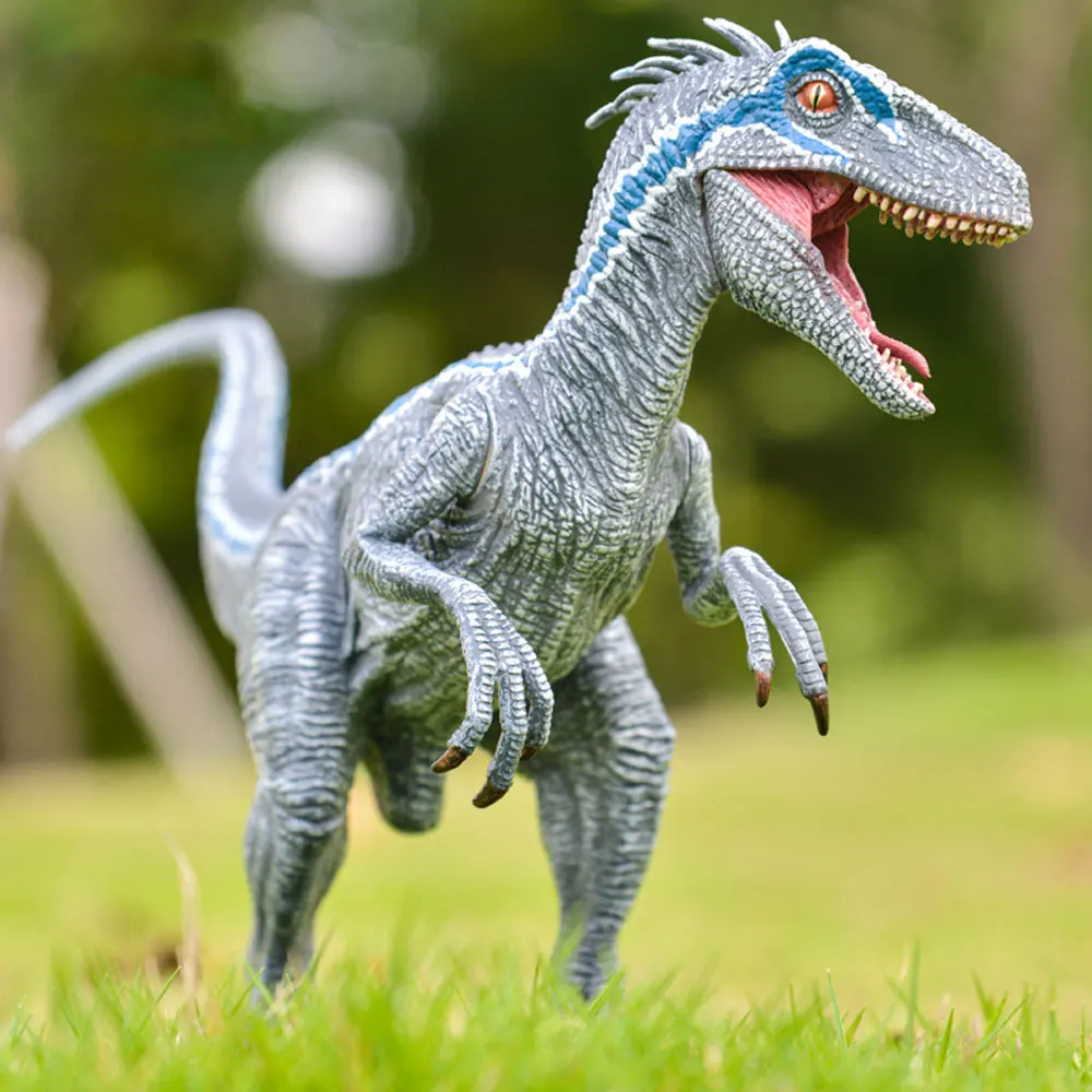 Jurassic Tyrannical Velociraptor Solid Model Movable Chin Children Toy Dinosaur Ornament Boys Gifts HG186