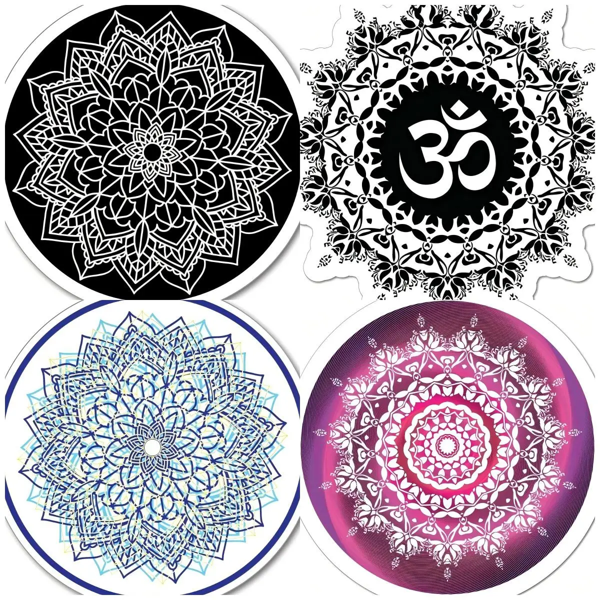 

Mandala pattern black white circle pretty floral henna Car Sticker Decal