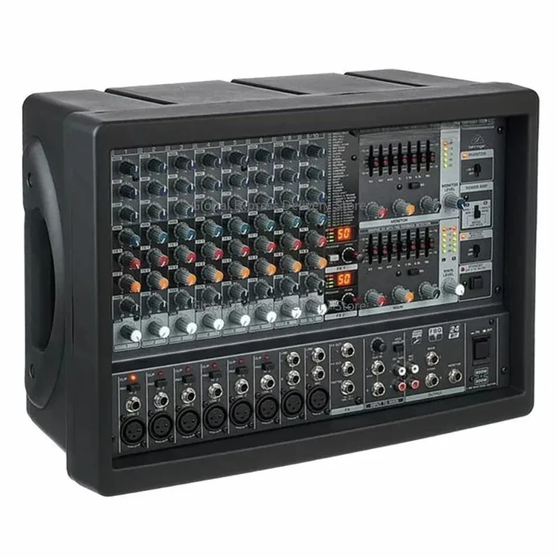

10-Channel Power Mixer Studio Music Equipment With Dual Multi- FX Processor