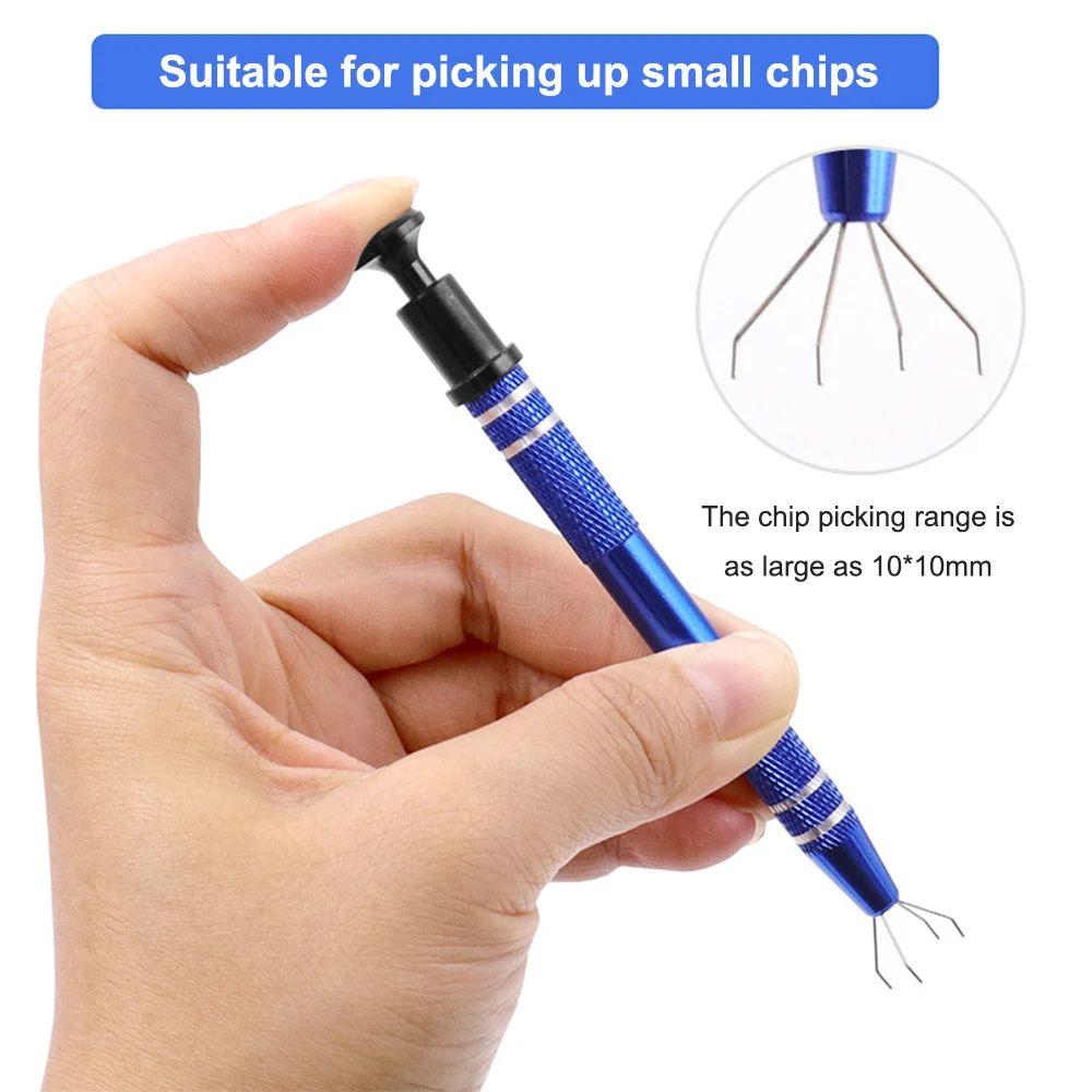 Alat pengambil pinset sekrup penangkap Gripper bagian komponen elektronik ekstraktor Chip IC BGA