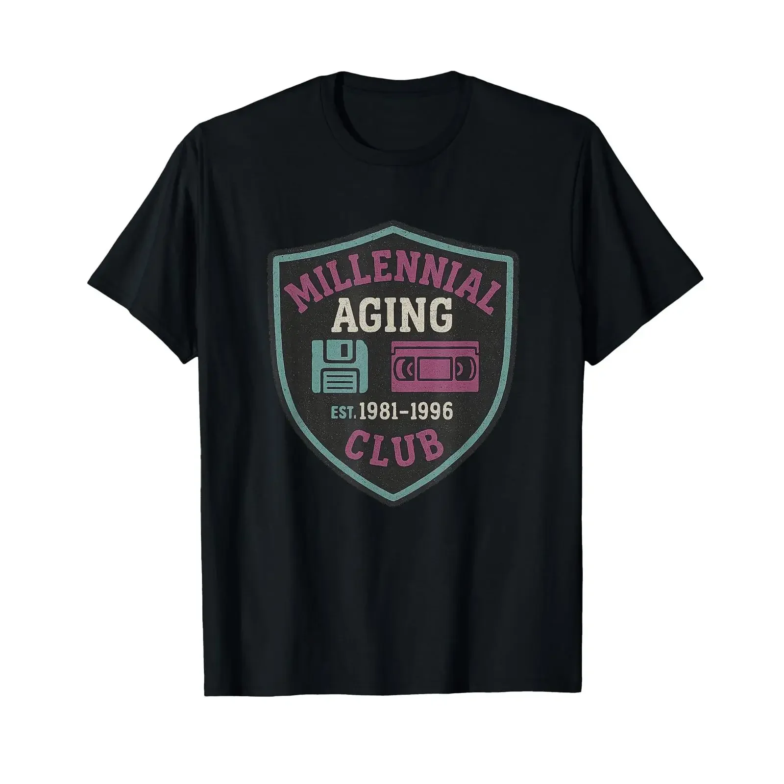 Retro Nostalgia Design for Millennials Funny Aging Humor T Shirt vintage Washed Stylish Slightly Versatile Soft Stretched