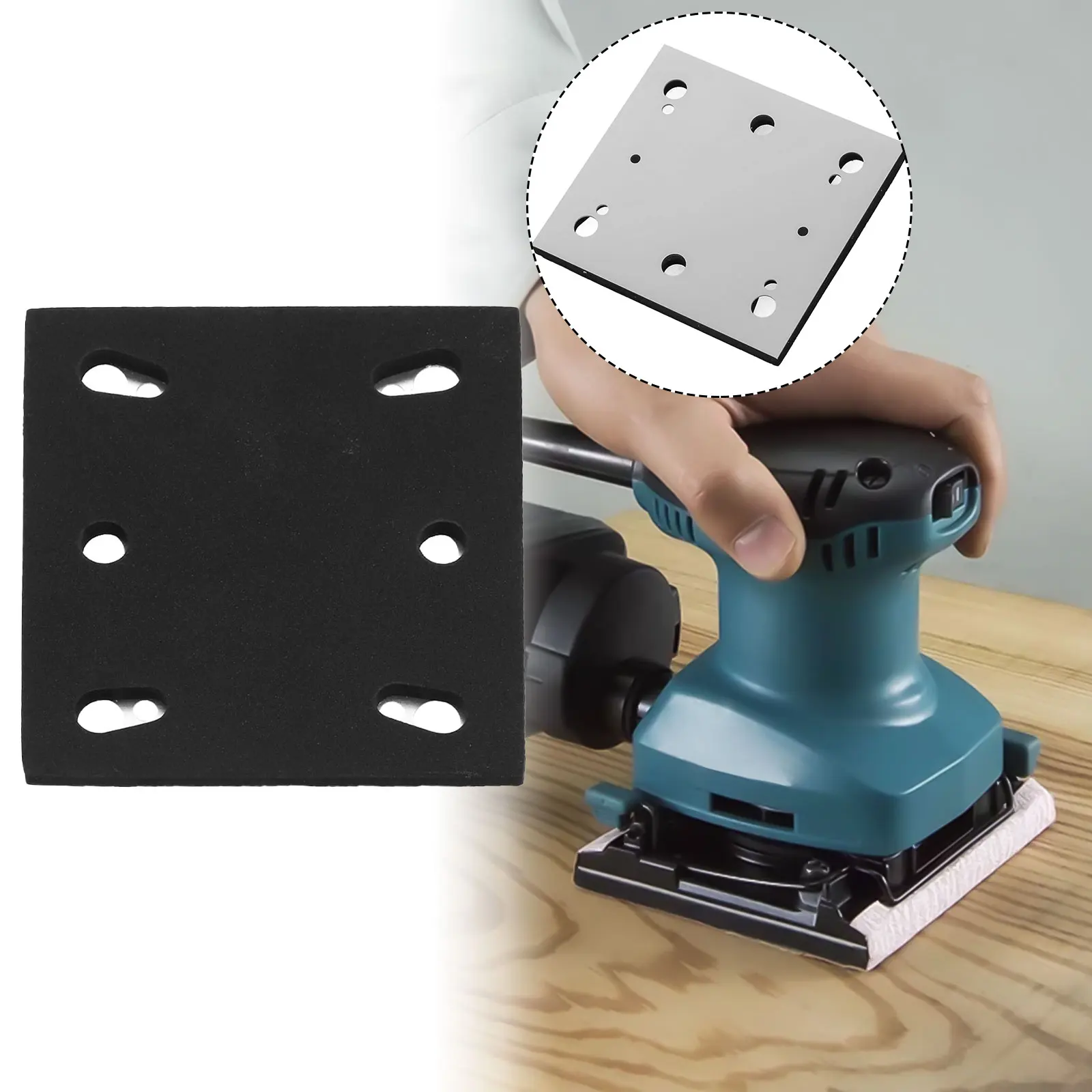 Almohadilla de respaldo para lijadora BO4556, almohadilla de respaldo para lijadora BO 158324-9, negro, plateado, almohadilla de respaldo para lijadora, esponja, herramientas eléctricas