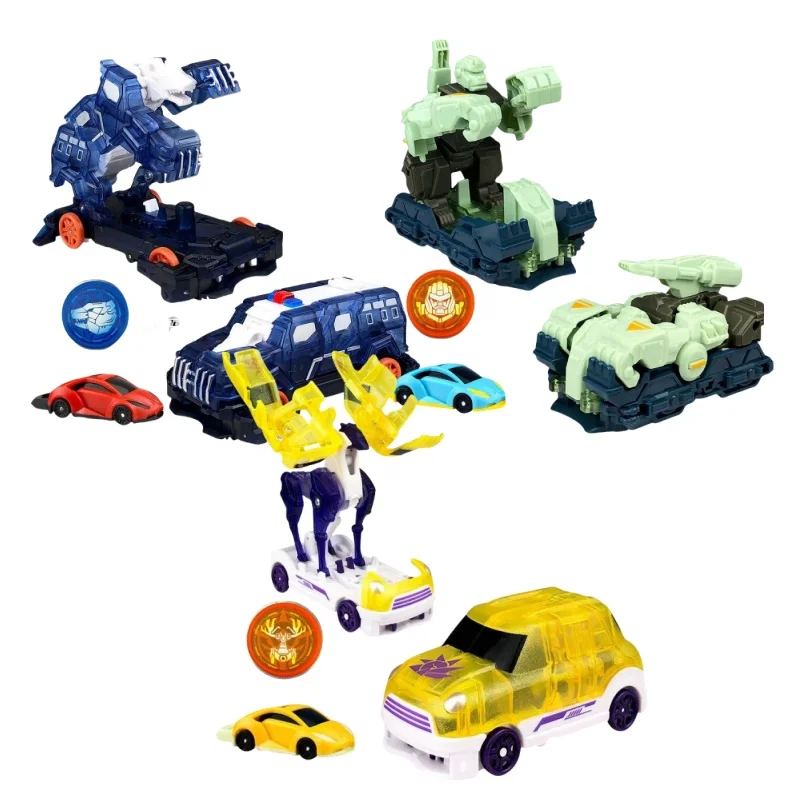 Screechers Wild Explosion Speed Fly Deformation Car Beast Attack Action Figures Capture Flips Transformation Kids Toys Gift