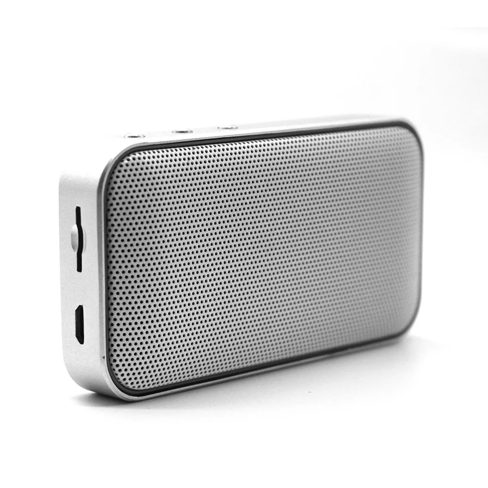 مكبر صوت لاسلكي صغير Bt-209 مشغل Mp3 محمول مع مضخم صوت جهير للمنزل والمكتب وسادة هاتف إطار معدني أسود #2