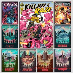 2022 New Game Valorant Posters Reyna Jett Gaming Gamer Canvas Painting Print Maps Wall Pictures for Club Game Room Home Decor