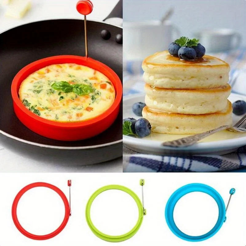 4 random color food grade silicone frying pan circular frying pan non stick pan frying pan frying bread cake mold