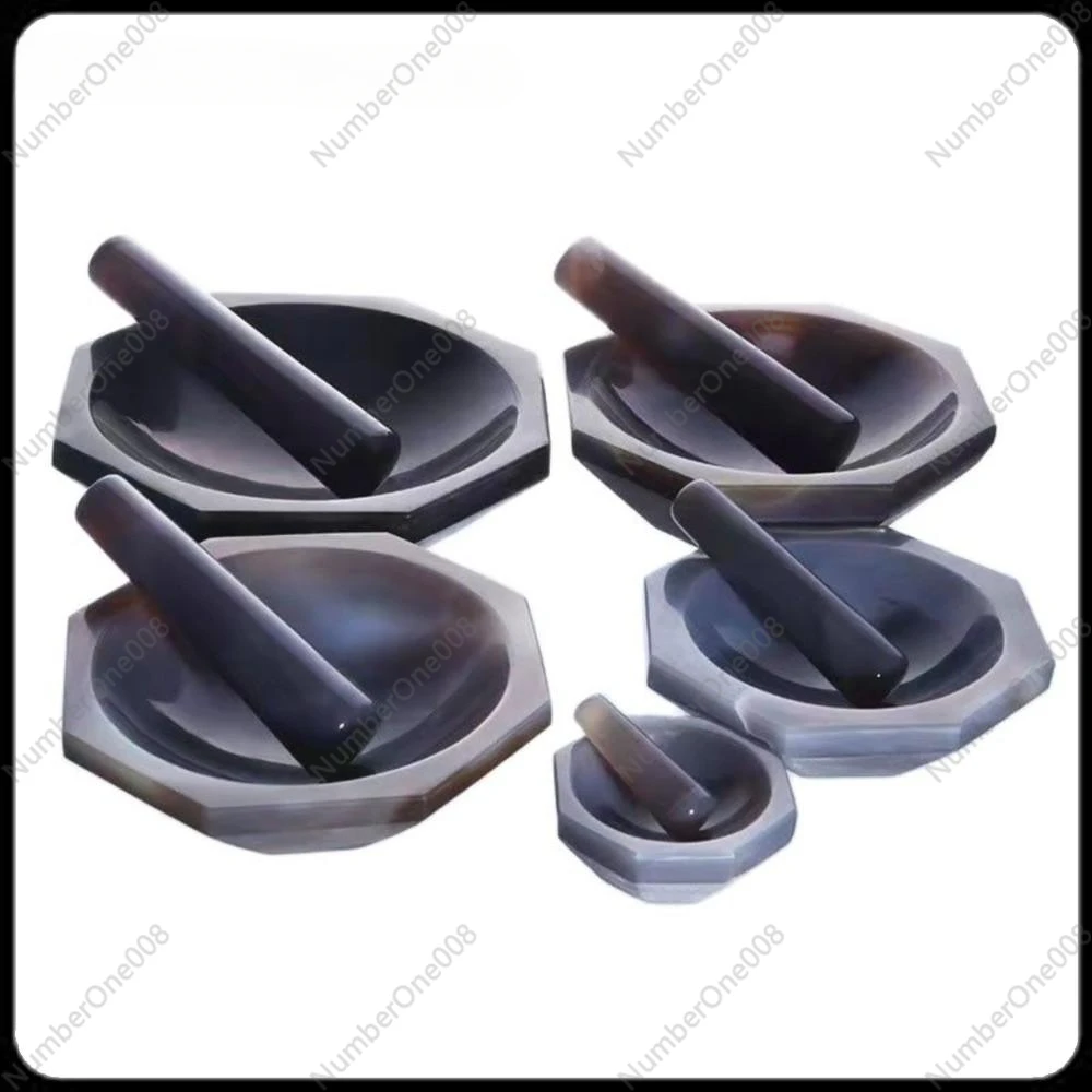 

1set 30mm to 130mm Laboratory use Carnelian Mortar and Pestle FIRST-GRADE Pure and natural AGATE mortar with pestle