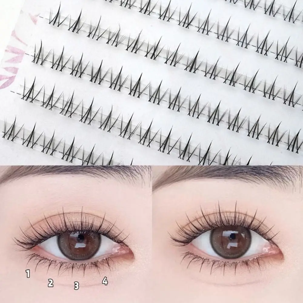 Pestañas individuales suaves y densas, maquillaje de larga duración, mechones de pestañas segmentadas, DIY, Cosplay, pestañas postizas esponjosas para mujer