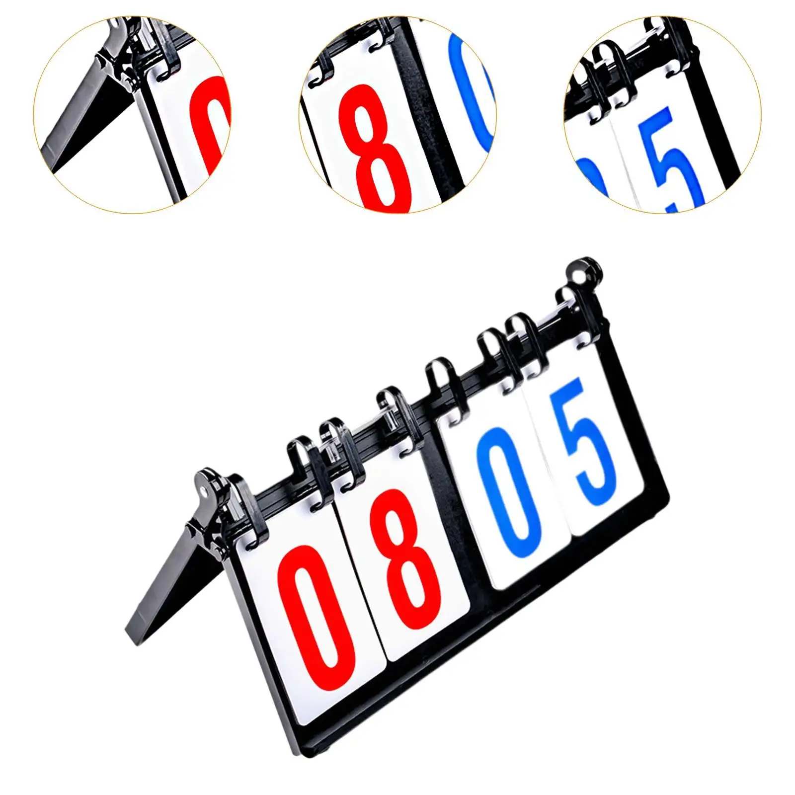 لوحة النتائج المحمولة القابلة للطي مكونة من 4 أرقام لوحة النتائج على الطاولة لكرة السلة وتنس الطاولة والكرة الطائرة والمنافسة الرياضية وكرة القدم