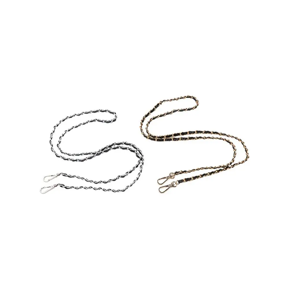 

Прочная длинная женская сумка из искусственной кожи с цепочкой, сумка на плечо с металлическим плетеным ремнем, аксессуары для сумки на цепочке