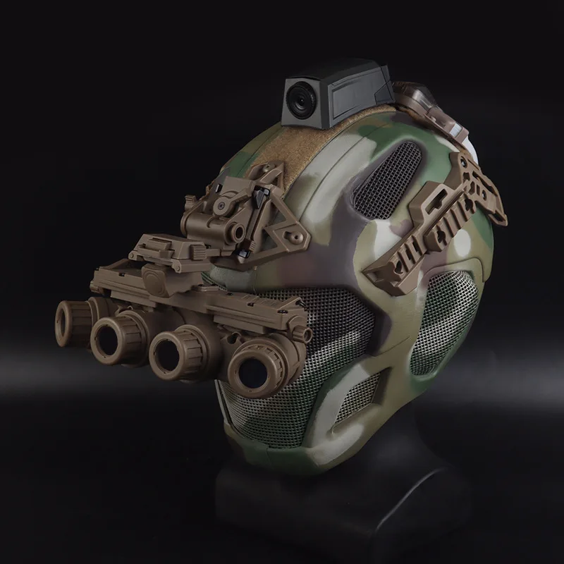 

Airsoft Tactical Helmet Full Face Protection with Adjustable Strap for Paintball, Motorcycle Cycling, Tactical Training