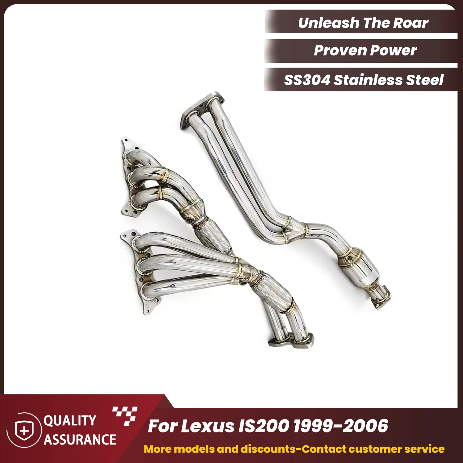 

Performance High Flow ECCF SUS304 Catalyzed Downpipe and Headers with Heat Shield for Lexus IS200 1999-2006
