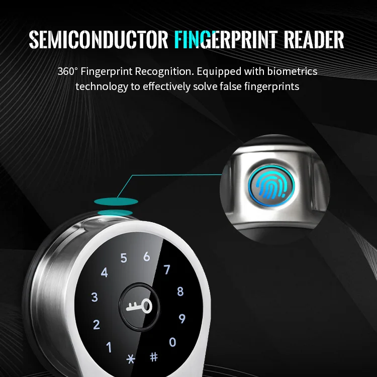 Keyless Entry Door Lock Touch Access Code Rfid Card chiave meccanica App telecomando blocco automatico sicurezza per la casa e l'hotel