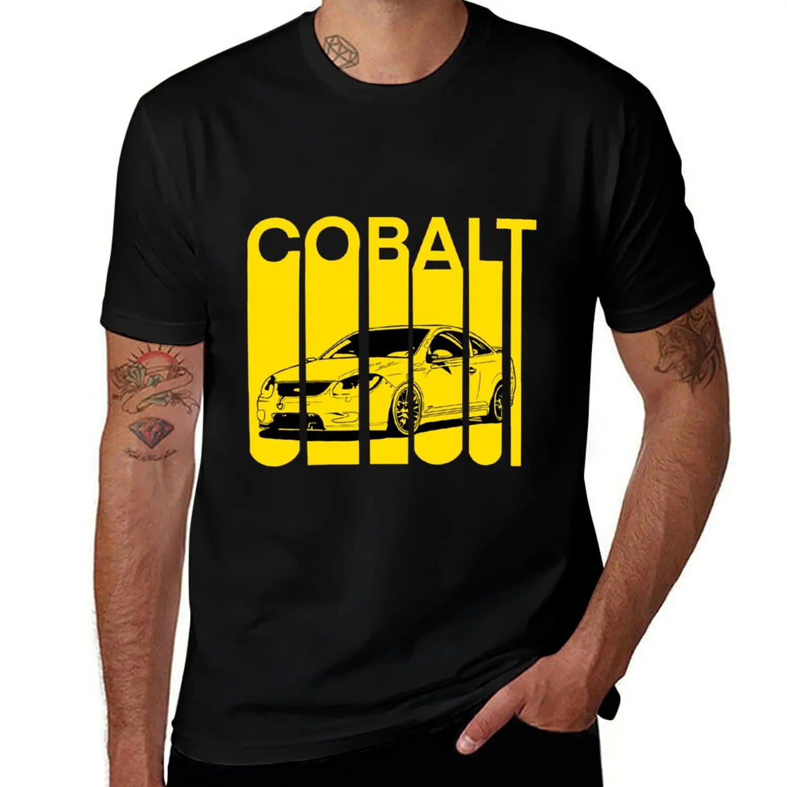 

cotton cotton t 100% printed T-Shirt tshirt shirts man Yellow for t shirts Cobalt 100% man