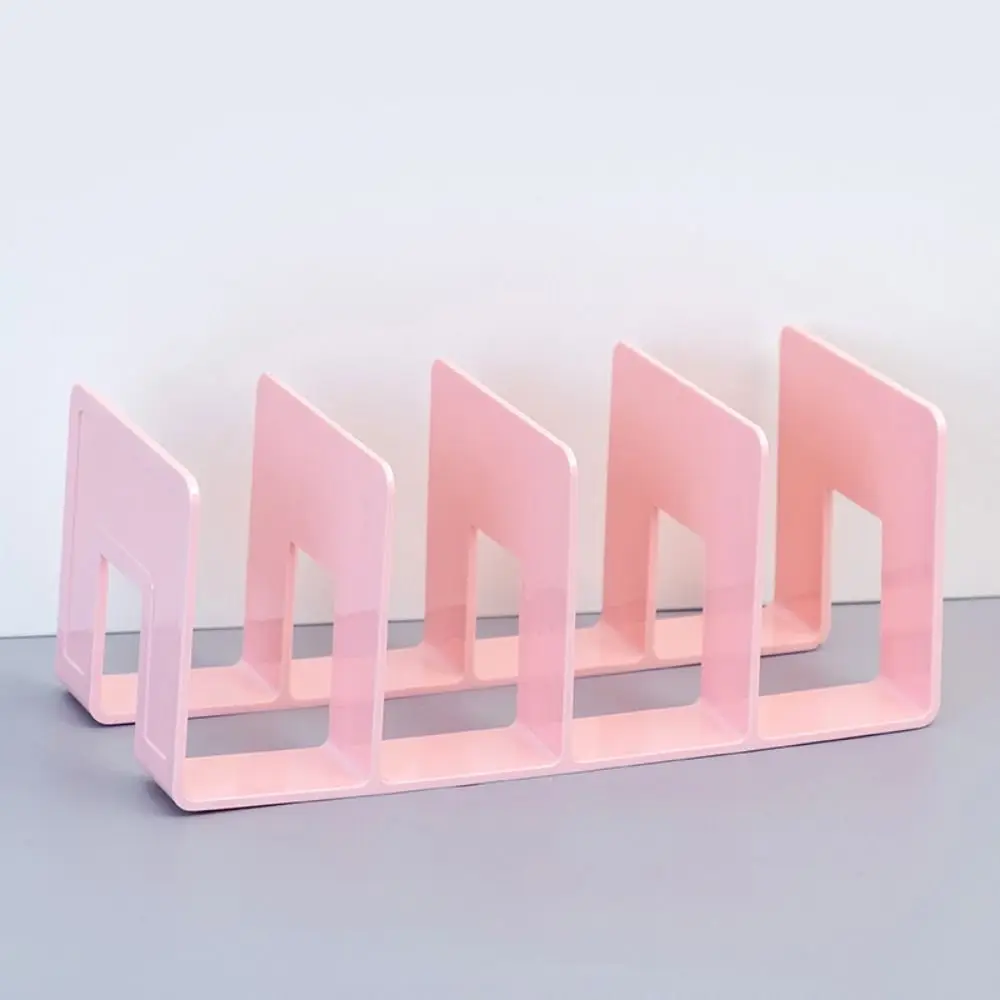 Desktop Transparent Book Stand Plastic Morandi Color Office Stationery Thickened Acrylic Book Organizer Student