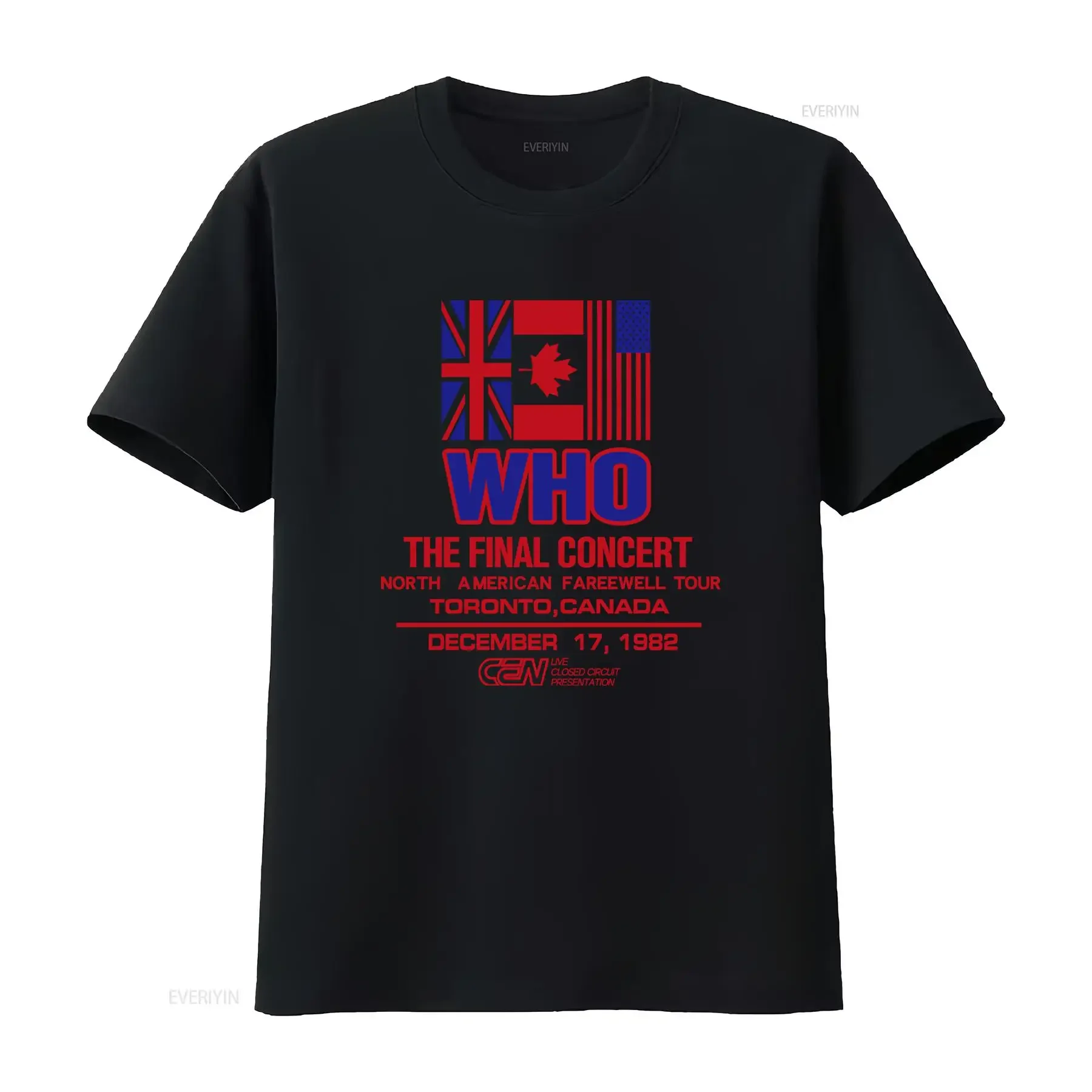 Vintage 1982 THE WHO Band Final Concert North American Farewell Tour Toronto Canada T Shirt Rock Music  vintage Washed