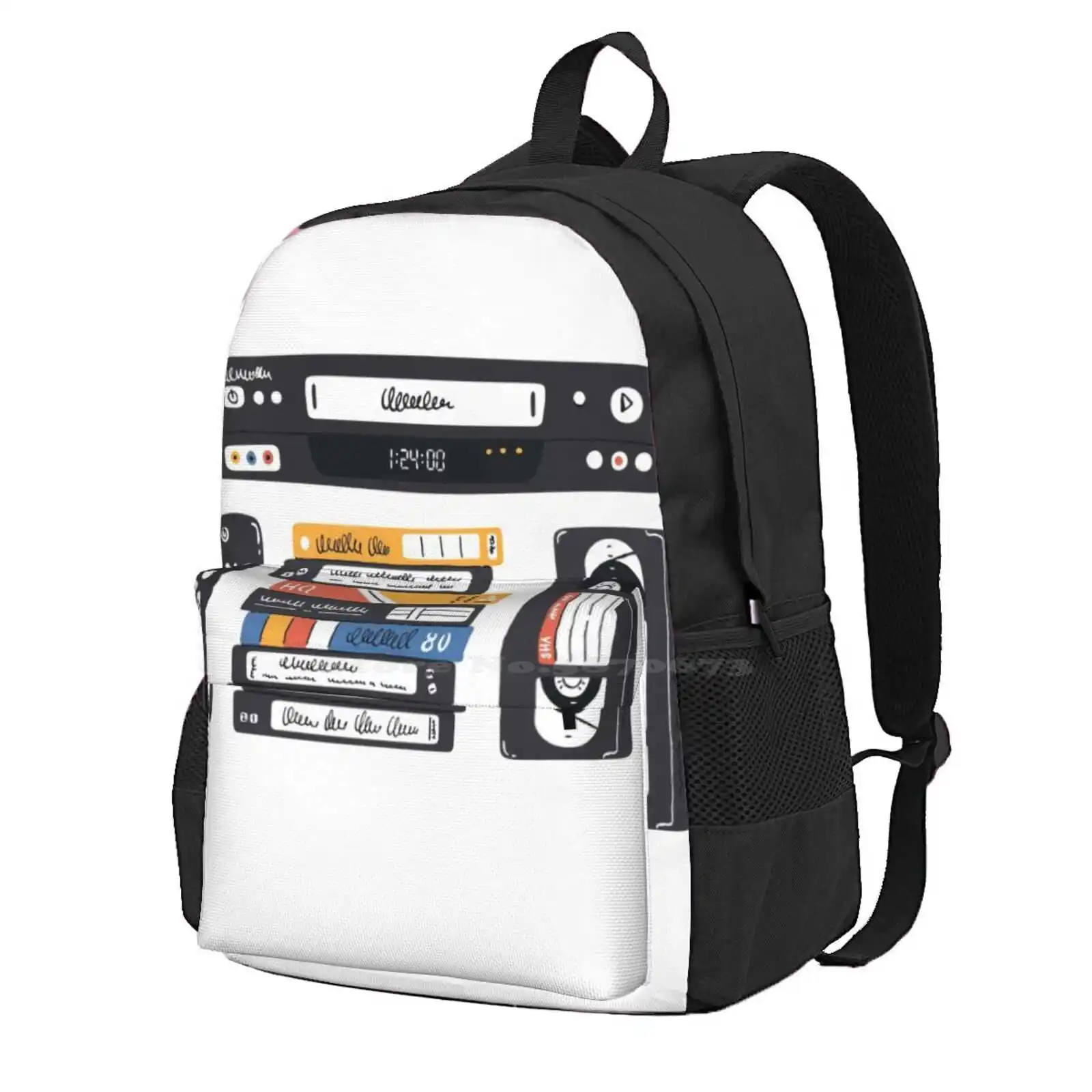 Insert This Side Into Recorder Hot Sale Schoolbag Backpack Fashion Bags Vhs Videocassette Vcr Vintage Retro Technology Play