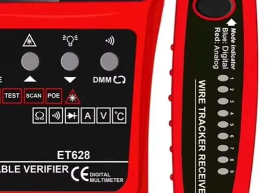 Multimeter ET624 ET626 ET628 3-in-1 Multifunctional Cable Locator/Cable Tester Line Finder Network Wire Tester