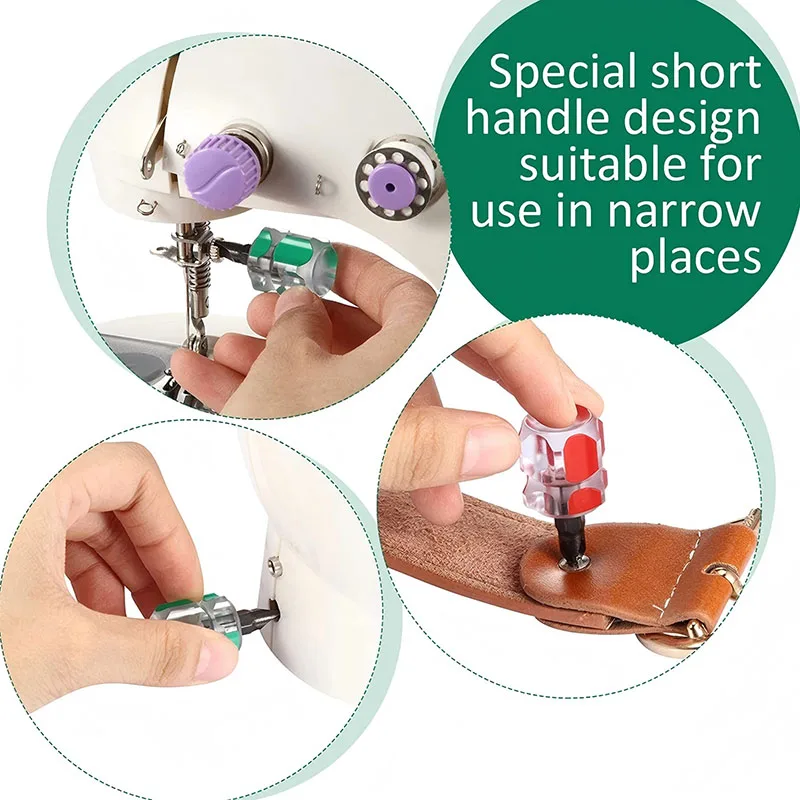 Screwdriver Kit Set Mini Small Portable Radish Head Screw Driver Precision Car Repair Tools Transparent Handle Repair Hand Tools