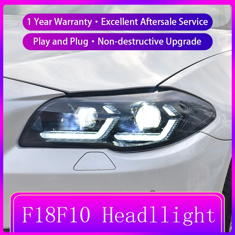 Vehicles Accessories For BMW 5 Series F18 F10 520 525 530 2010-2017 Front Light DRL Head Lamp Signal Upgrade LED Headlight Lens