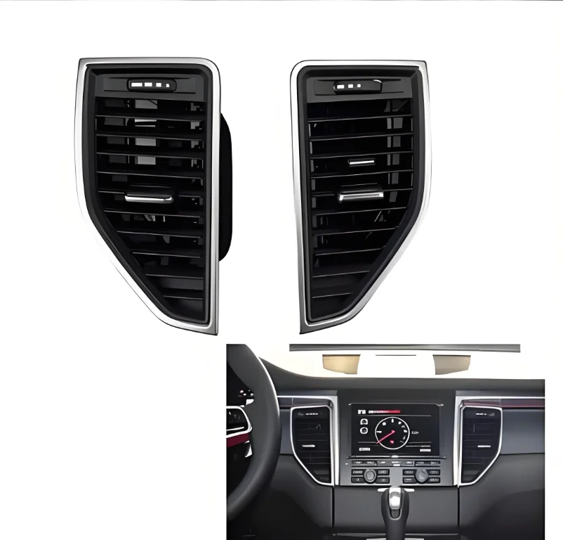 2PCS 100% brand new Front Car Dashboard Air Conditioning Outlet AC Vent Outlet Grille For Porsche Macan 2014 2015 2016 2017