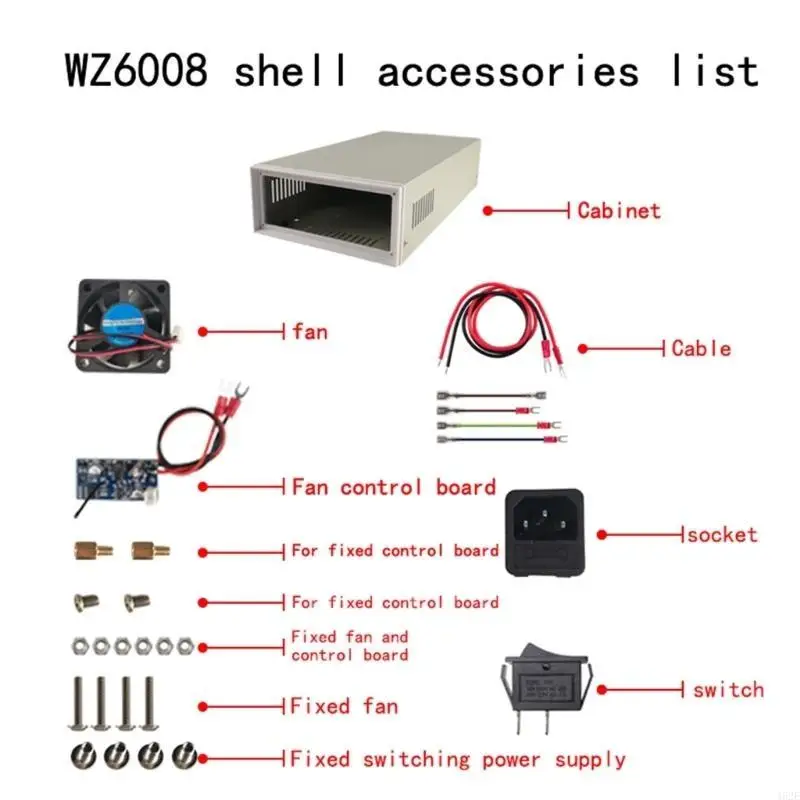 462E H08 Case Metal Housing for WZ6008 Adjust Power Supply Not Include Power