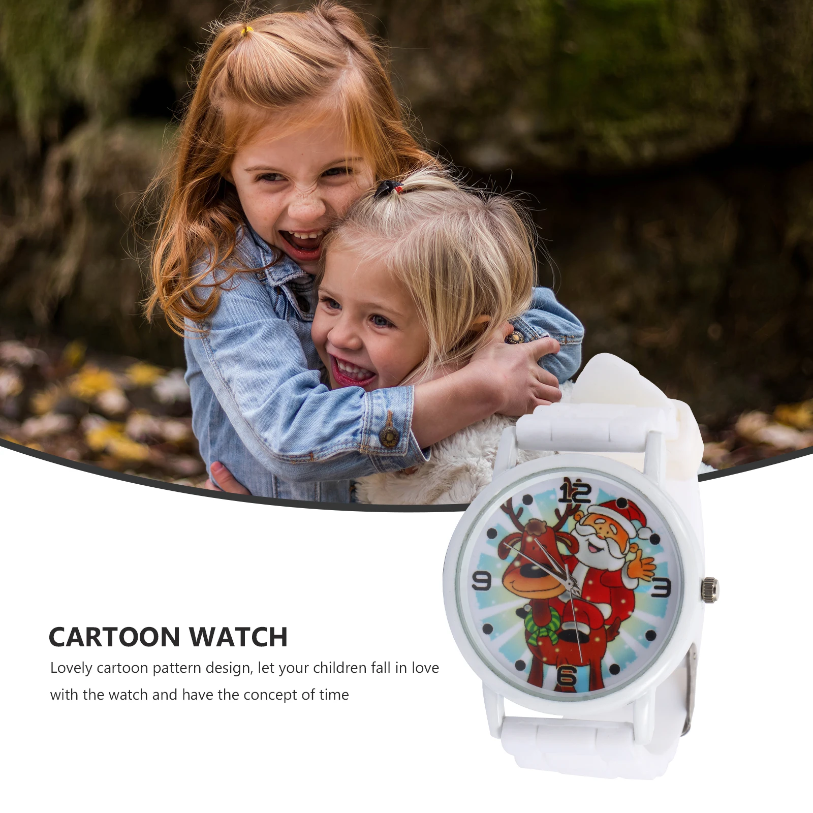 

1Pc Cartoon Kids Watch Christmas Themed Colorful Silica Gel Wristwatch Kid Wristwatch Lovely Pattern