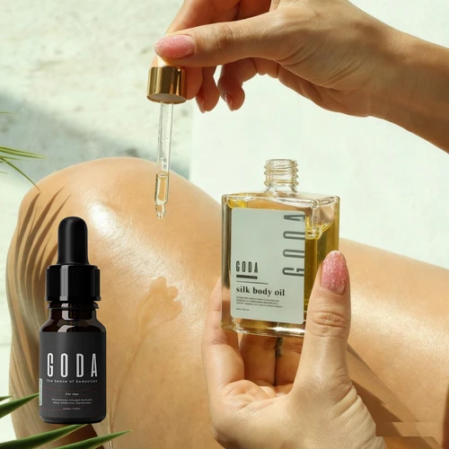 Aceite corporal de seda GODA, aceite esencial con fragancia de feromonas, elaborado para la piel madura, promueve el renovación de la piel, Reduce las imperfecciones, cuidado de la piel corporal