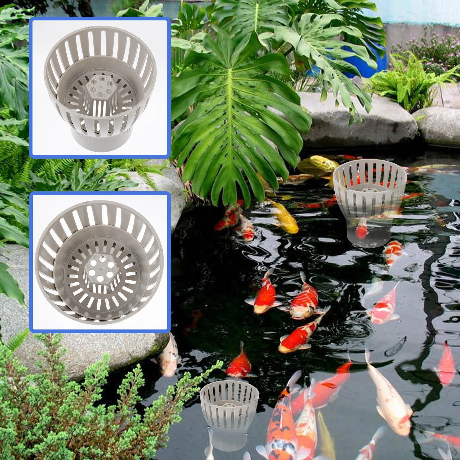 

1 шт., фильтр для рыбного пруда, контроллер слива, экологически чистая пластиковая проницаемая сетка для аквариума, коллектор мусора, резервуар для воды
