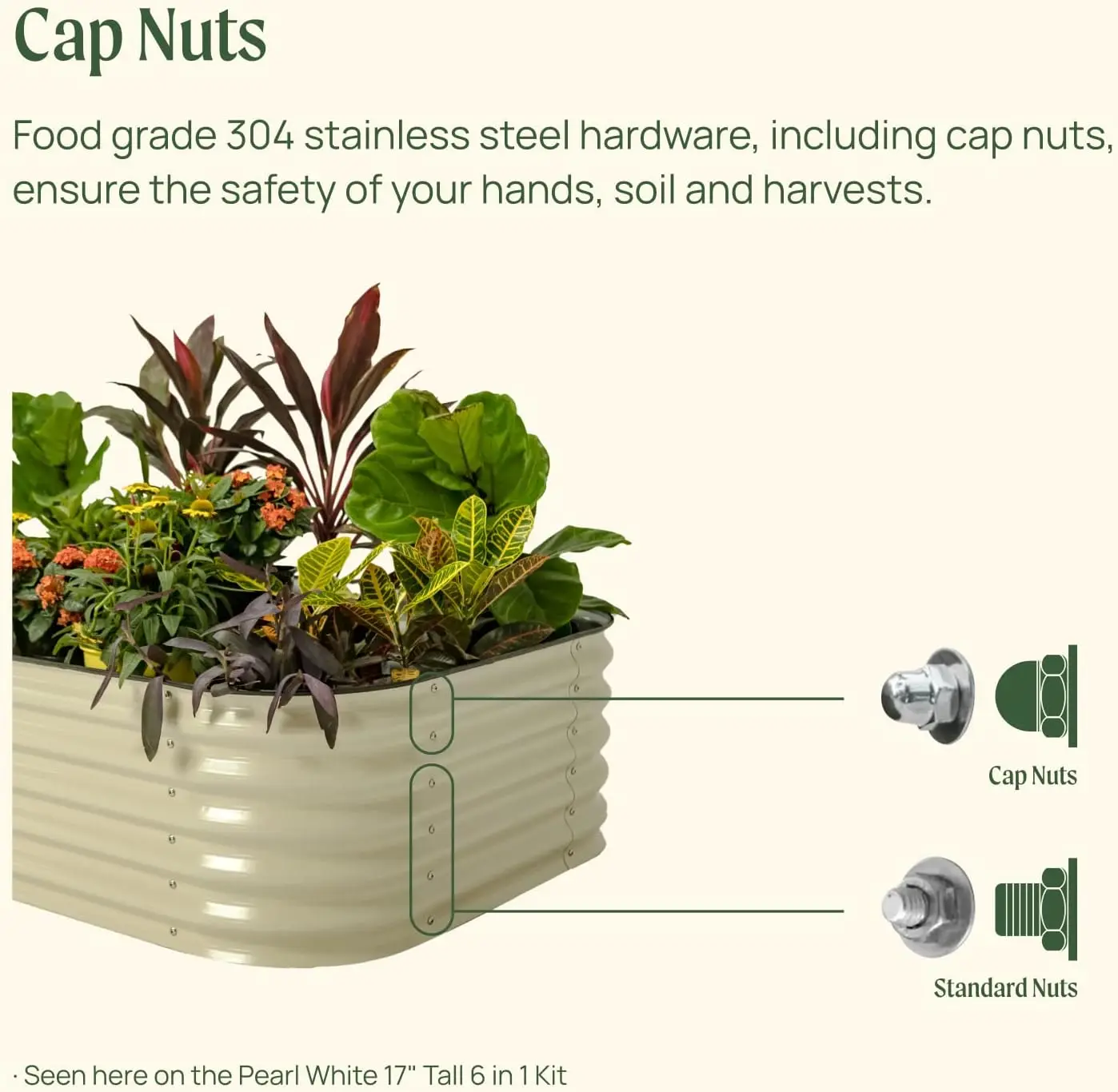 Patio Garden, Metal Round Planter Box in Olive Green, 17\ view 5